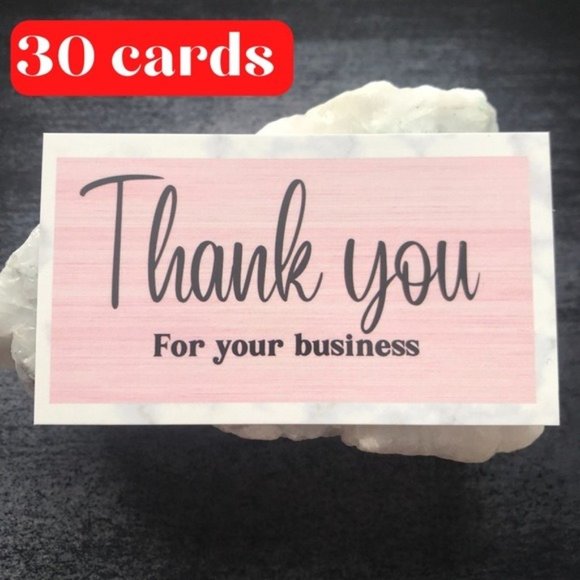 Other - 30 thank you  cards size 3.5x2